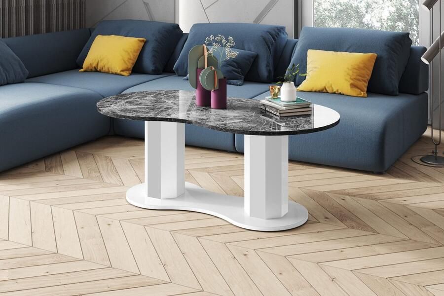 Tomasso Mussidan Salontafel Venatino Donker Hoogglans – Stijlvolle en Duurzame Salontafel voor Jouw Woonkamer - Foto 2