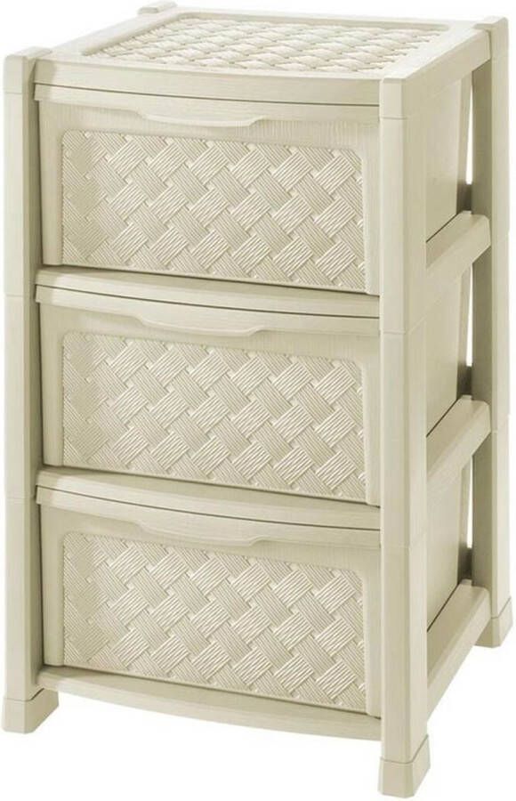Tontarelli Ladenkast Plastic 3 Lades (38 5 x 39 x 63 5 cm)
