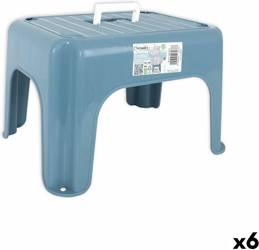 Tontarelli Kruk Dumbo Blauw 38 x 30 x 24 cm Met handvat (6 Stuks)