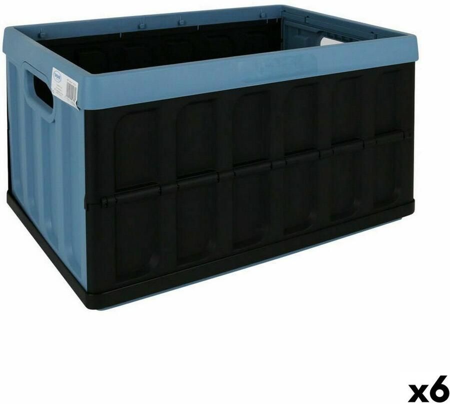 Tontarelli Multi-functionele Kist Blauw Zwart Raad van bestuur 53 x 35 x 28 5 cm (6 Stuks)