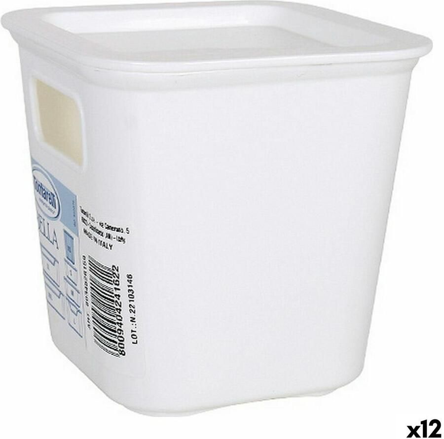 Tontarelli Opbergbak Bella Wit 11 4 x 11 4 x 11 2 cm (12 Stuks)