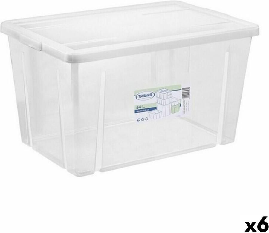 Tontarelli Opbergbak met Deksel Linea box 59 x 39 x 33 cm (6 Stuks)