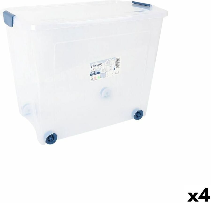Tontarelli Opbergdoos op Wielen 59 x 38'5 x 47'5 cm (4 Stuks)