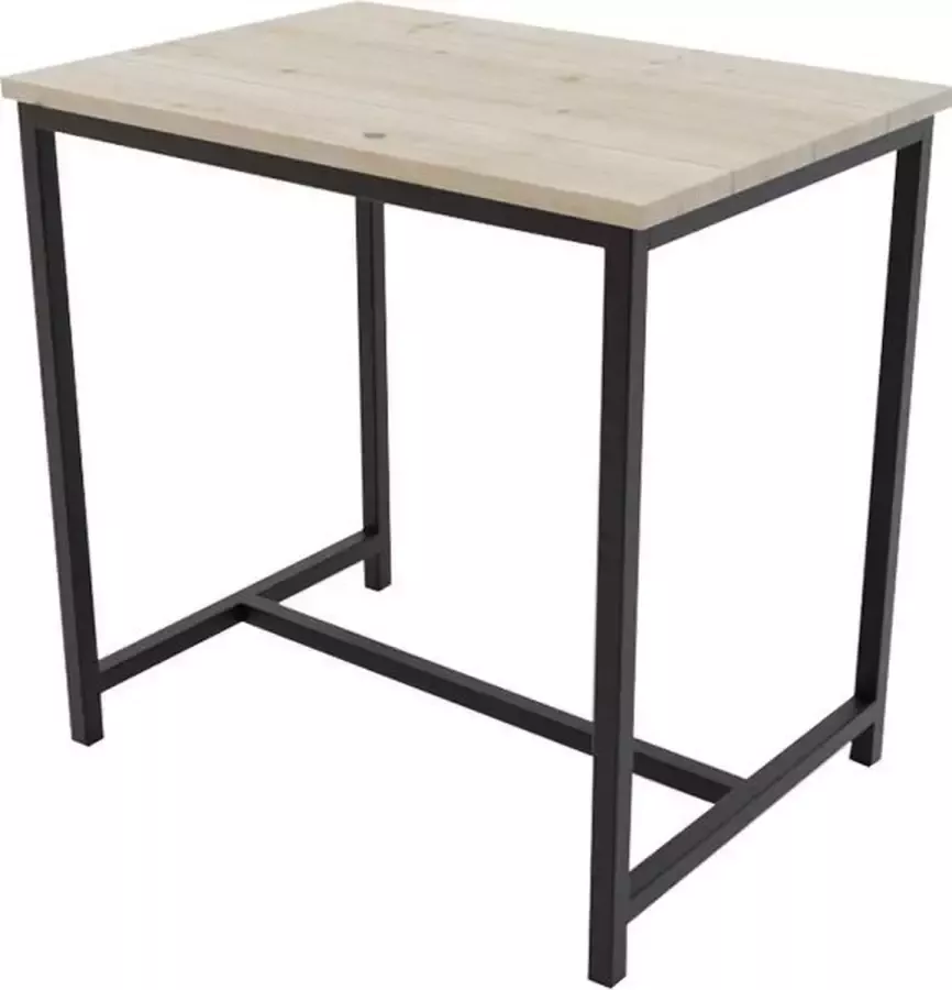 Toon Interieur Bartafel Alabama |110x90x110cm (LxBxH)| tafel hout en metaal industriële bar tafel |eettafel industrieel wonen robuust maatwerk mogelijk 100% stabiel