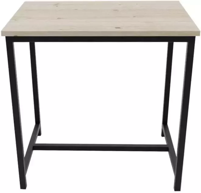 Toon Interieur Bartafel Alabama |80x80x110cm (LxBxH)| tafel hout en metaal eettafel industrieel wonen robuust maatwerk mogelijk 100% stabiel