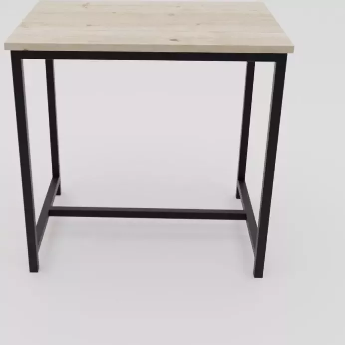 Toon Interieur Industriële landelijke bar tafel Alabama metaal en steigerhout 80x120x110 (ook op maat naar wens verkrijgbaar) Hoge kwaliteit en 100% stabiel hout en staal