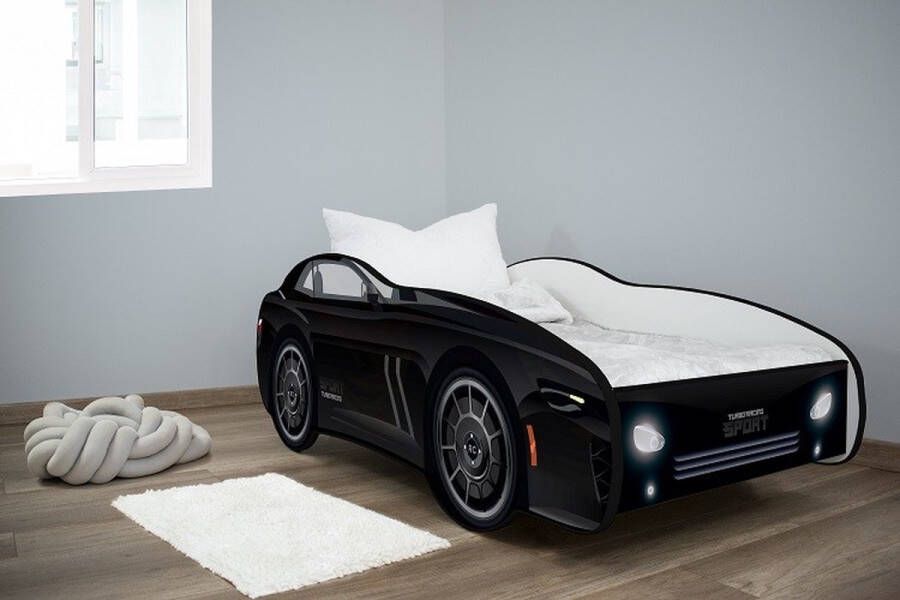 Top Beds Kleuterbed Racing Car 80x160 Black Incl. Matras