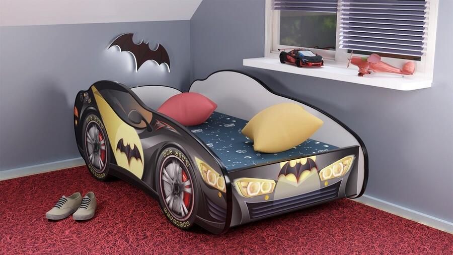 Top Beds Peuterbed Racing Car 70x140 Hero Bat Car Incl. Matras