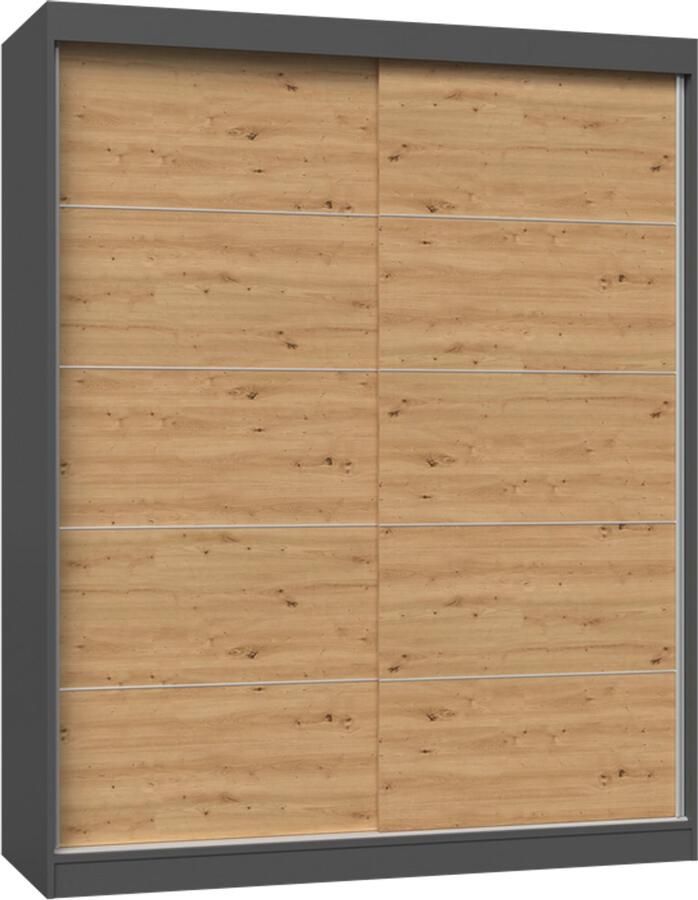 TOP E SHOP Iga 160 C ANTRACIET ARTISAN kledingkast