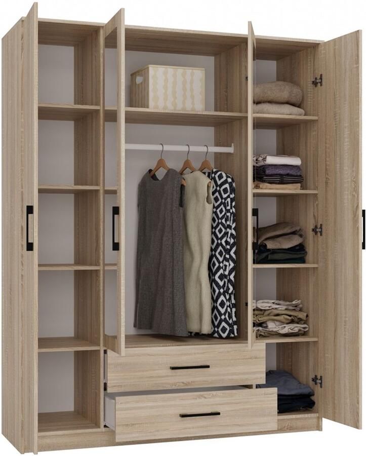 TOP E SHOP Kledingkast Romana 160X205L SONOMA