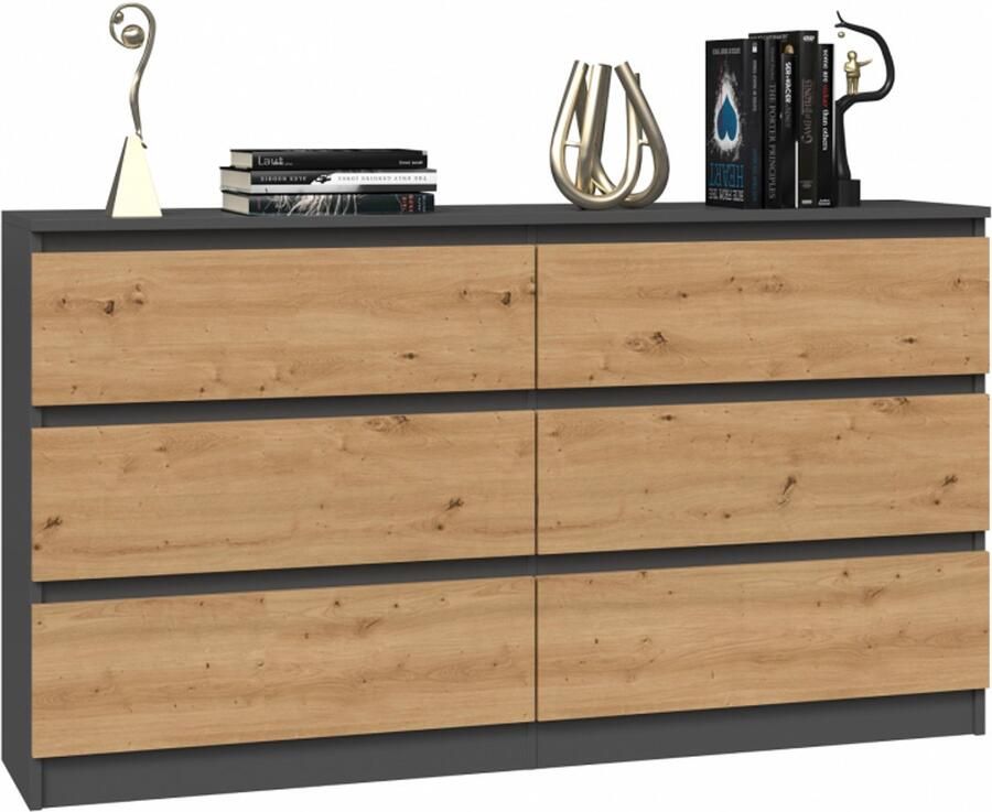 TOP E SHOP Malwa ladekast M6 140 ANTRACIET ARTISAN