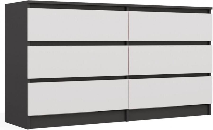 TOP E SHOP Malwa M6 140 ladekast ANTRACIET WIT