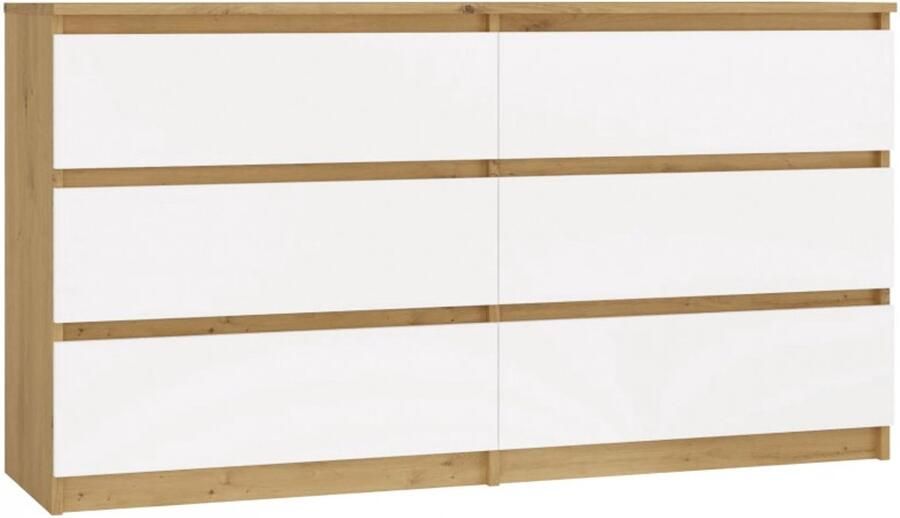 TOP E SHOP Malwa M6 ladekast 140 ARTISAN EIK WIT