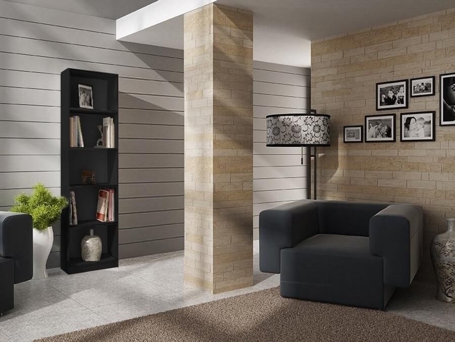 TOP E SHOP Onyx R40 Boekenkast ZWART