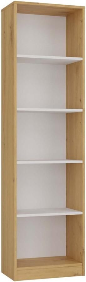 TOP E SHOP Onyx R50 Boekenkast ARTISAN EIK WIT