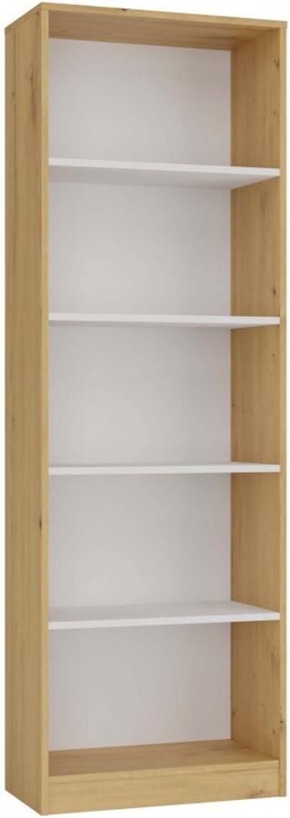 TOP E SHOP Onyx R60 Boekenkast ARTISAN EIK WIT