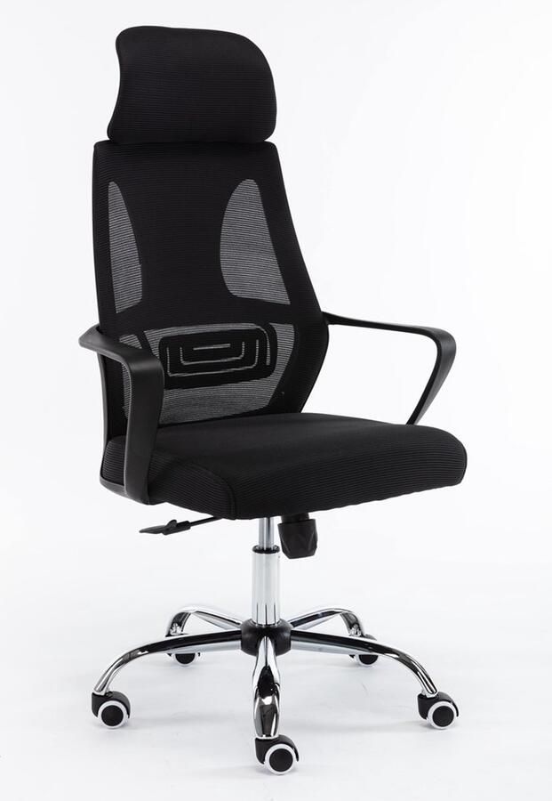 TOP E SHOP Topeshop FOTEL NIGEL CZERŃ bureau- en computerstoel Gecapitonneerde zitting Netrugleuning - Foto 2