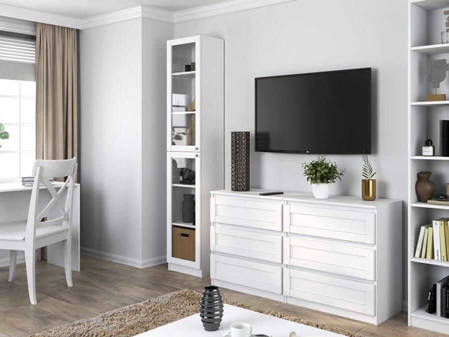 TOP E SHOP Vitrinekast PAFOS W40 2S WIT