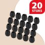 TOPDOPPIES Stoelpoot beschermers Stoelpootdoppen 20 stuks Zwart – Pootdoppen 17 mm t m 22 mm – Dop – Viltjes – Anti kras - Thumbnail 2