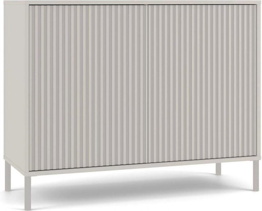 Topeshop KAMARO 2D SLIM CASHMERE ladekast met lamellen en