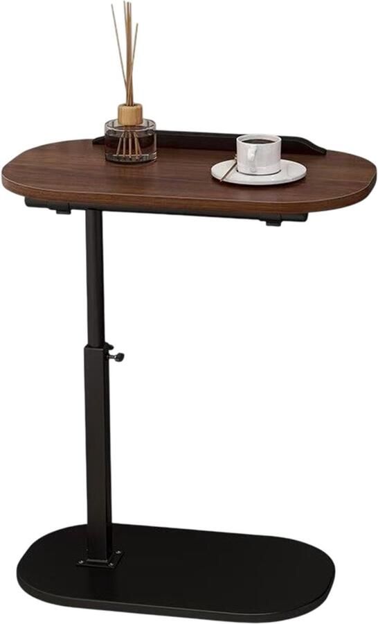 Topmelon Bijzettafel-Bedtafel-Laptop tafel-Verstelbaar in Hoek en in Hoogte-vintage bruin 30 x 40 cm (L x B) Laptoptafel Bijzettafel- Bijzettafel Bank - Foto 2