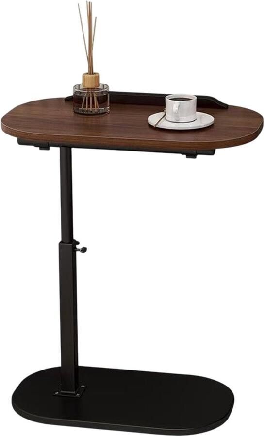 Topmelon Bijzettafel Bedtafel-Laptop tafel-Verstelbaar in Hoek en in Hoogte-vintage 30 x 40 cm (L x B) Laptoptafel Bijzettafel- Bijzettafel Bank