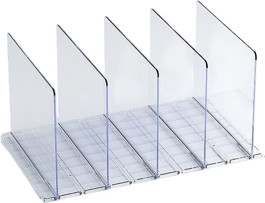 Topmelon Plankverdeler-kledingkastorganizer-Organizer voor Kleding-Kledingkast Divider -Garderobe met 5 Spacers Slaapkamer Keukenkasten-Transparante - Foto 2