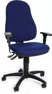 Topstar Bureaustoel Met Armleuning Stof Blauw California 60