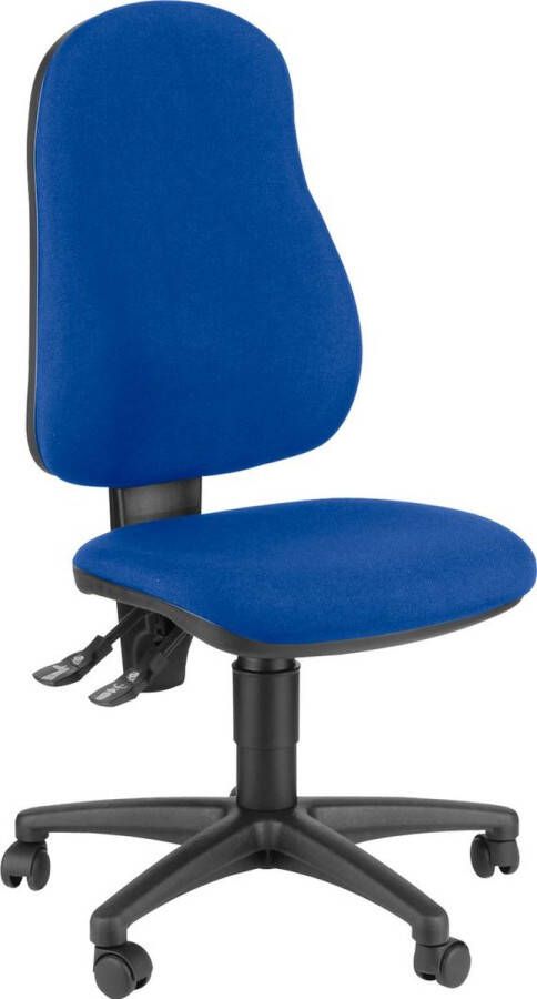 Topstar bureaustoel Point 600 permanent contactmechanisme zonder armleuningen doorlopende zitting zwart of blauw