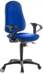 Topstar Bureaustoel Verstelbare Armleuning Stof Blauw Ergonomisch