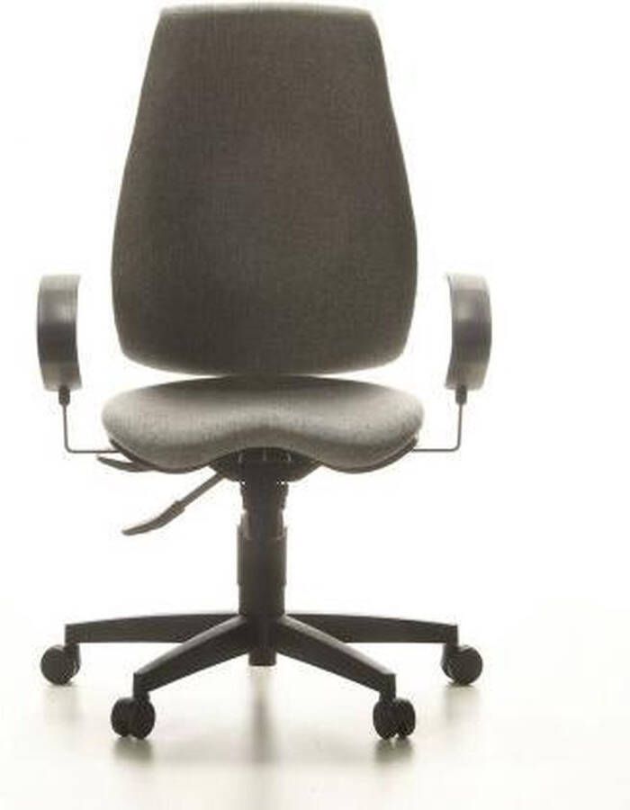 Topstar Bureaustoel Verstelbare Armleuning Stof Grijs Ergonomisch