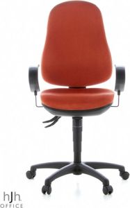 Topstar Bureaustoel Verstelbare Armleuning Stof Oranje Ergonomisch