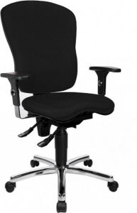 Topstar Bureaustoel Verstelbare Armleuning Stof Zwart Ergonomisch