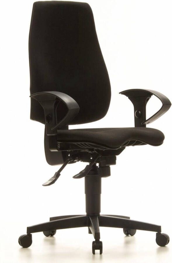 Topstar Bureaustoel Verstelbare Armleuning Stof Zwart Ergonomisch