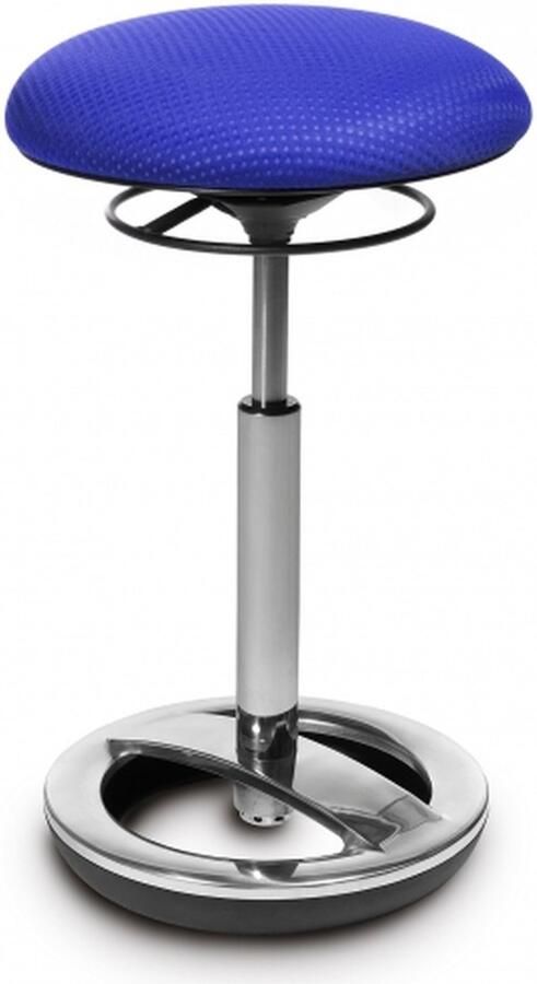 Topstar Werkkruk Verhoogde Bureaustoel Stof Blauw Ergonomisch