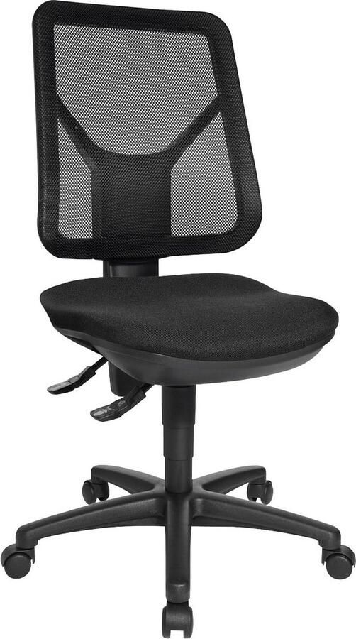 Topstar bureaustoel ERGO NETZ permanent contact zonder armleuningen gazen rugleuning ergonomisch gevormde wervelsteun