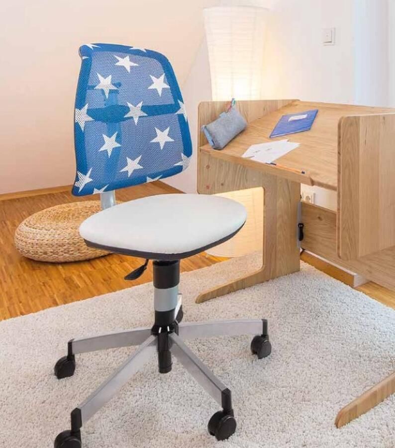 Topstar Bureaustoel Kinderen Stof Blauw Smaxx