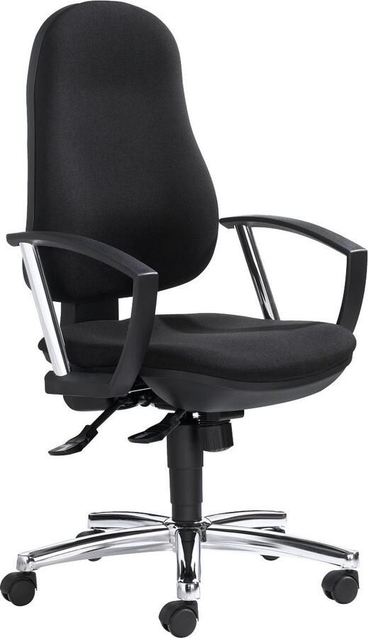 Topstar Bureaustoel POINT DELUXE synchroonmechanisme met armleuningen rugleuning in hoogte verstelbaar