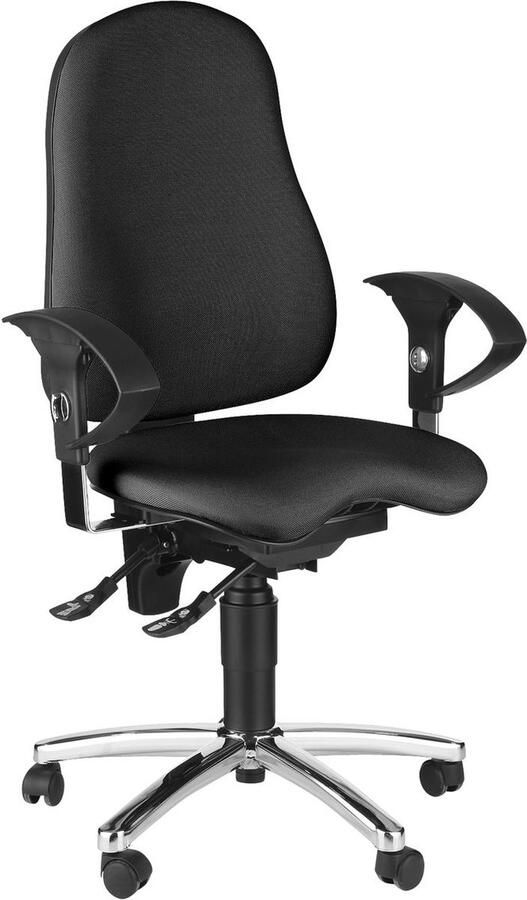 Topstar bureaustoel SENSUM permanent contact met armleuningen lendenwervelsteun 3D-orthozitting