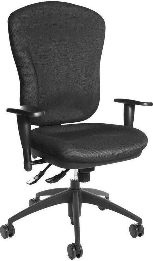 Topstar Bureaustoelen Wellpoint Grijs-Zwart + Armsteunen