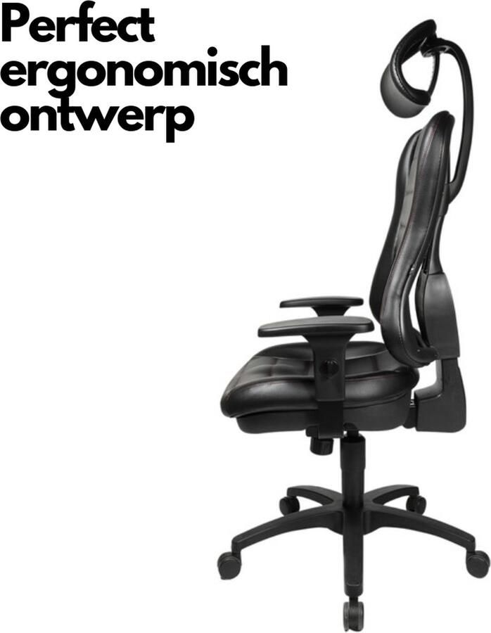 Topstar Headpoint RS Bureaustoel Ergonomische & Professionele design Zwart Point-synchro-mechanisme