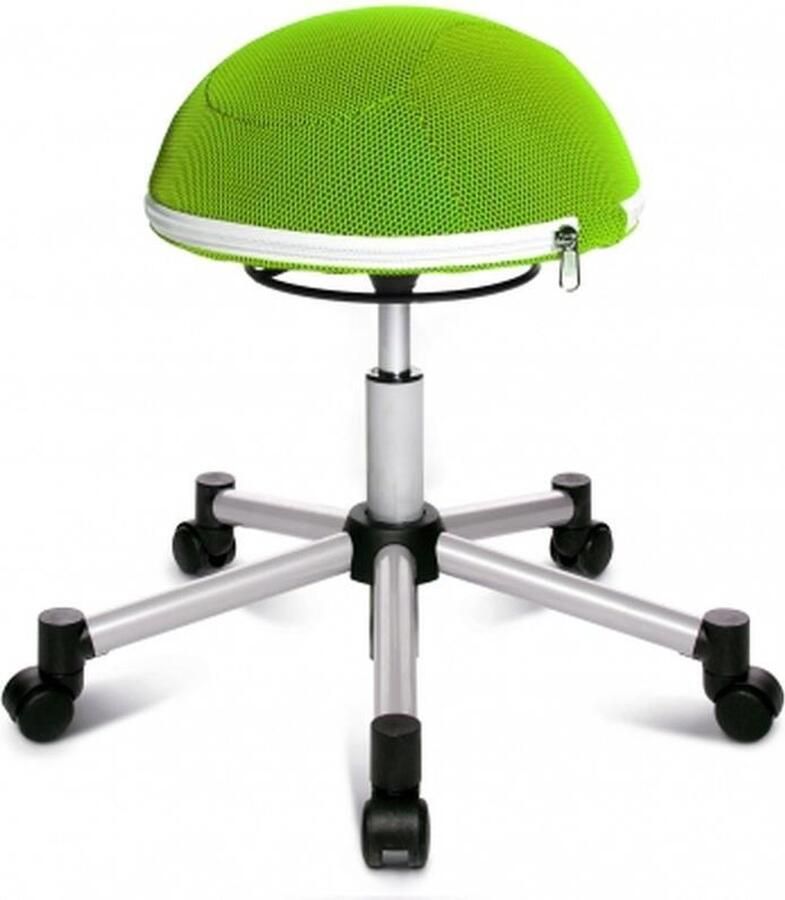 Topstar Sitness Zitbal Ergonomisch Half ball Netstof Zilver groen