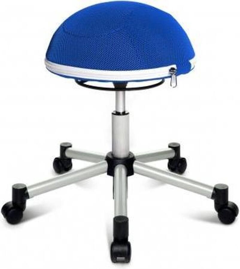 Topstar Sitness Zitbal Ergonomisch Netstof Zilver blauw