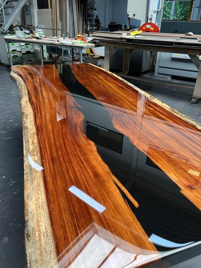 TopTafels Handgemaakte epoxy rivier eettafel vergadertafel