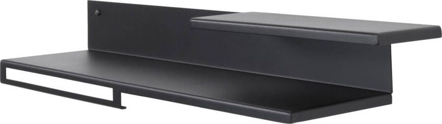 Torna Design Folded Wandkapstok 67x14x12 cm Zwart Staal