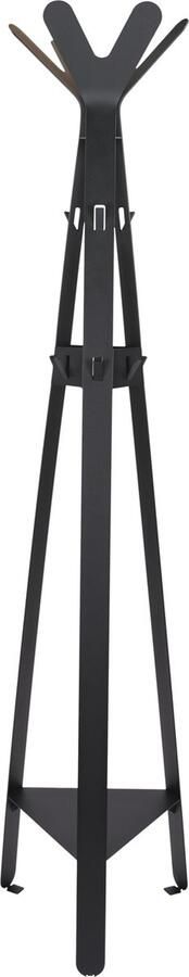 Torna Design Leaf Kapstok vrijstaand Met 9 haken 45x45x160 cm Zwart Staal