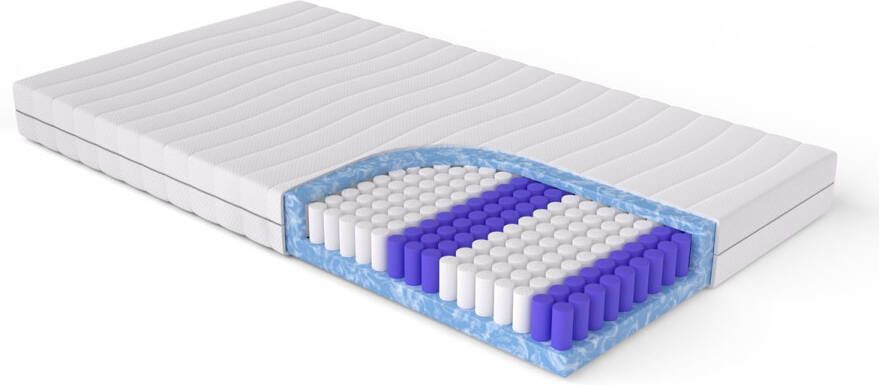 Toros Bedden 120x200x19 Pocket HR Koudschuim Anti Allergisch Afritsbare Hoes