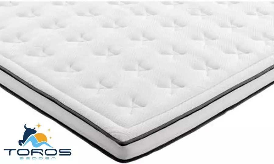 Toros Bedden Bamboo Topper Hybride Topdekmatras XXL Naturalis 120x200cm 11cm dik Matras Antibacterieel Orthopedisch