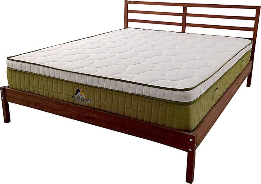 Toros Bedden Matras Pocketveringmatras Pocketmatras Aloëvera Tijk Pocket 9 zone 27 cm dik 90 x 200 cm |120kg Pocket Deluxe