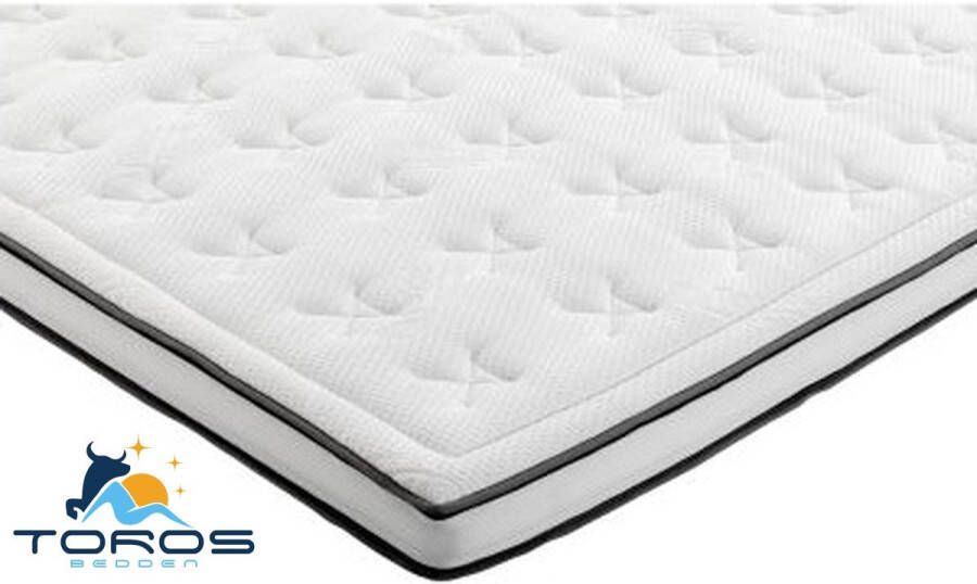 Toros Bedden Topdek Matras Topper Bamboo 3D HR Koudschuim Topper 11 cm dik 140x200 Topdekmatras Afritsbaar Wasbaar Tijk Orthopedisch 4 Seizoens Topper XL Anti Bacterieel Gratis Retour Luxe Topdekmatras 140x200